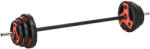 SPORTNOW 20 kg-os súlyzó és súlytárcsa szett, Ø17x140 cm, fekete és piros 20 KG színes