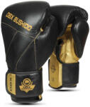 Dbx Bushido természetes bőr bokszkesztyű 12 OZ fekete|sárga
