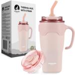 Mountain Goat Hőtartó kulacs szívószállal Mountain Goat 650 ml rózsaszín|szürke