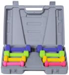 HOMCOM 4 pár súlykészlet, tokkal, 0, 5 kg, 1 kg, 1, 5 kg, 2 kg 10 KG színes