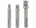 Extol dugókulcs adapter készlet 3db-os; 1/4" - 3/8" - 1/2", befogás: SDS Plus (8819695)