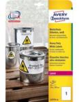 AVERY L4775-20 210×297mm vízálló 20db-os fehér etikett (AVERY_L4775-20) (AVERY_L4775-20)