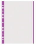 DONAU Folie protectie transparenta, cu margine color, 40 microni, 100 folii/set, DONAU - margine violet (DN-1774100PL-23) - vexio