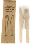 Tessera Csomagolt fa evőeszköz (kés+villa+szalvéta) 100db/csg (5csg/karton) (DA503XSZHTQA1035FSC)