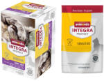 Animonda Integra 6x100 g animonda Integra Protect Adult Sensitive Bárány & rizs tálcás nedves macskatáp+300g animonda Integra Protect Adult Sensitive száraz macskatáp ingyen