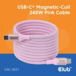 Club 3D USB 2.0 Type C Összekötő Rózsaszín 2m CAC-3031 (CAC-3031)