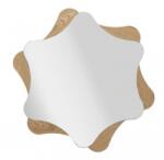 Mauro Ferretti Dekoratív bézs üveg és MDF tükör, ø 80 cm, Star Mauro Ferreti