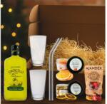  Limoncello ajándékcsomag díszdobozban, ajándék koktélfűszerrel