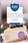 BISPOL Комплект ароматни чаени свещи Bispol Aura - Blueberry Cheesecake, 6 броя