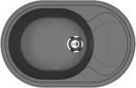Ulgran U-610-343 Csepegtetőtálcás Gránit Mosogató - Ovális, Antracit (U-610-343)