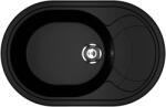 Ulgran U-610-344 Csepegtetőtálcás Gránit Mosogató - Ovális, Matt Fekete (U-610-344)