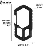 Gerber CARABINER, kulcstartóra rögzíthető, fekete (1075355)