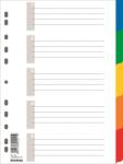 DONAU Separatoare plastic color, A4, 120 microni, 5 culori/set, DONAU (DN-7704095PL-99)