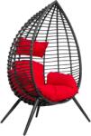 Strend Pro CANOONA kosárfotel - fekete-piros (TC802424)