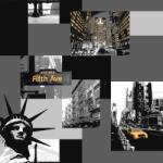 Ugepa Papírtapéta Vip12 F653-09 Amerikai Egyesült államok Kollázs Mintával