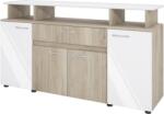 IRIM City 3056 komód - arwen tölgy-fényes fehér 153, 7x85x43cm