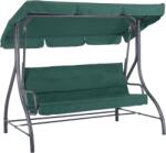 Reckmann Hintaágy 3 személyes zöld párnával 194x120x167cm