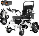  48 km-es, mindössze 13 kg-os, szétválasztható elektromos kerekesszék, 52 cm-es ülésszélesség, fedéllel, LED-es világítással, 2 akkumulátorral, minden terepen használható, elektromos, könnyű, összecsuk