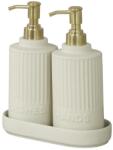 WENKO 54651100 - HEIDI szappanadagoló 19x21 cm krémszínű/arany/fehér 54651100 (WE0427)