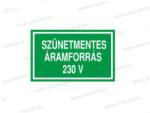  Szünetmentes áramforrás 230V - öntapadó matrica 100x60mm ERV050001