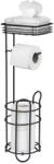 WENKO 71451800 - WC-papírtartó 16x59 cm fekete 71451800 (WE0162)