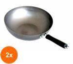 Grunberg Set 2 x Tigaie Wok, Diametru 32 cm, Metal Neaderent, Grunberg Gr345 (GUJ-2xGR345/6)