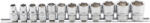 BGS technic 12 részes dugókulcs fej készlet, 3/8", 6 pontos, 8 - 19 mm (BGS 9104) (9104) - szerszamax