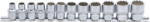 BGS technic 12 részes dugókulcs fej készlet, 3/8", 12 pontos, 8 - 19 mm (BGS 9105) (9105) - szerszamax
