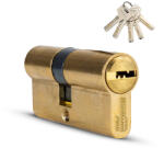 BORMANN Pro sárgaréz zárhenger 80mm (40/40mm) 5 régzés biztonsági kulcsal (BLK1057) (BLK1057)