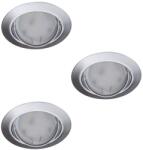 Kanlux TRIBIS II O C Süllyesztett lámpatest szett fényforrással, TRIBIS 3XGU10, 3x max 10W, Ø82mm, IP20, króm (23847) (23847)