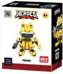 NICE Set constructie Robot Galben , erou transformabil, 221 piese (NC78108)