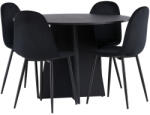  Étkezőgarnitúra Dallas 4008 (Fekete)