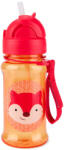 Skip Hop Zoo Róka Tritán Szívószálas Kulacs 355ml - Tartós, Szivárgásmentes és BPA-mentes Itatópohár 12 Hónapos Kortól