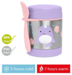 Skip Hop Zoo Ételtermosz Kanállal és Villával Narvál Mintás 325ml - Rozsdamentes Acél, Duplafalú, BPA-mentes Ételtároló 3 Éves Kortól