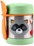 Skip Hop Zoo Ételtermosz Kanállal és Villával Mosómedve Mintás 325ml - Rozsdamentes Acél, Duplafalú, BPA-mentes Ételtároló 3 Éves Kortól