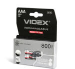 Videx Nikkel-metálhidrid elem 1.2V 800mAh AAA 2 db VIDEX (VIDBAT0245)