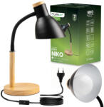 Lumileds Asztali Lámpa Iskolai Rajzasztal Dekoratív E27 NIKO Fekete Lumiled (LUMBIU0091)