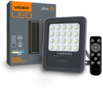 Videx Napelemes LED reflektor távirányítóval 6W 500lm 5000K Semleges 90° 3.7V IP65 IK07 Felületre szerelhető szürke VIDEX (VIDNAS0200)