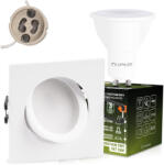 Lumileds Süllyesztett, négyzet alakú halogén lámpatest, mozgatható, TRIX 3 az 1-ben GU10, 6W, 4000K, matt fehér, LUMILED (LEDOPRMIA742)