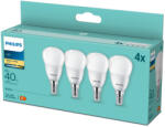 Philips 4x LED izzó E14 gömb P45 4.9W = 40W 470lm 2700K Meleg Essential Philips (8719514313583)