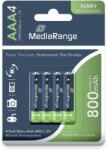 MediaRange AAA MÉRETŰ TÖLTHETŐ ELEM NI-MH 800 mAh (4 BLISTER) (MRBAT120)