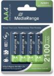 MediaRange AA MÉRETŰ TÖLTHETŐ ELEM NI-MH 2100 mAh (4 BLISTER) (MRBAT121)