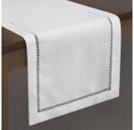 EUROFIRANY Emily azsúrozott fehér asztali futó Fehér 40x140 cm