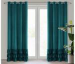 EUROFIRANY Megi fodros dekor függöny Sötét türkiz 140x250 cm