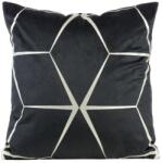 Eurofirany Blink28 bársony párnahuzat Fekete/ezüst 45x45 cm