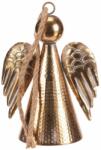 Autronic Függő fém karácsonyi dekoráció Angyal harang 24cm, arany