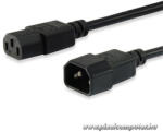 Equip Tápkábel - 112101 (PC tápkábel hosszabbító, IEC 320, fekete, 3m) (112101) - pixelcomputer