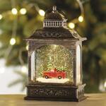 EMOS DCLW25 karácsonyi lámpás autóval, 21 cm, 3x AA, beltéri, meleg fehér, időzítő, 3× AA elem (nem a csomag része). Már csak a Lehel utcai üzletben! (DCLW25HOGOMBCAR)