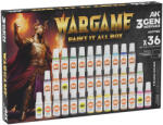 AK Interactive WARGAME PAINT IT ALL BOX 36 COLORS 3GEN (AK11782)