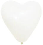 Balonevi lufi 12" 30cm 100db/csomag, Fehér szív (LUFI403410)